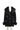 Black Shearling Coat with Fox Fur Trim