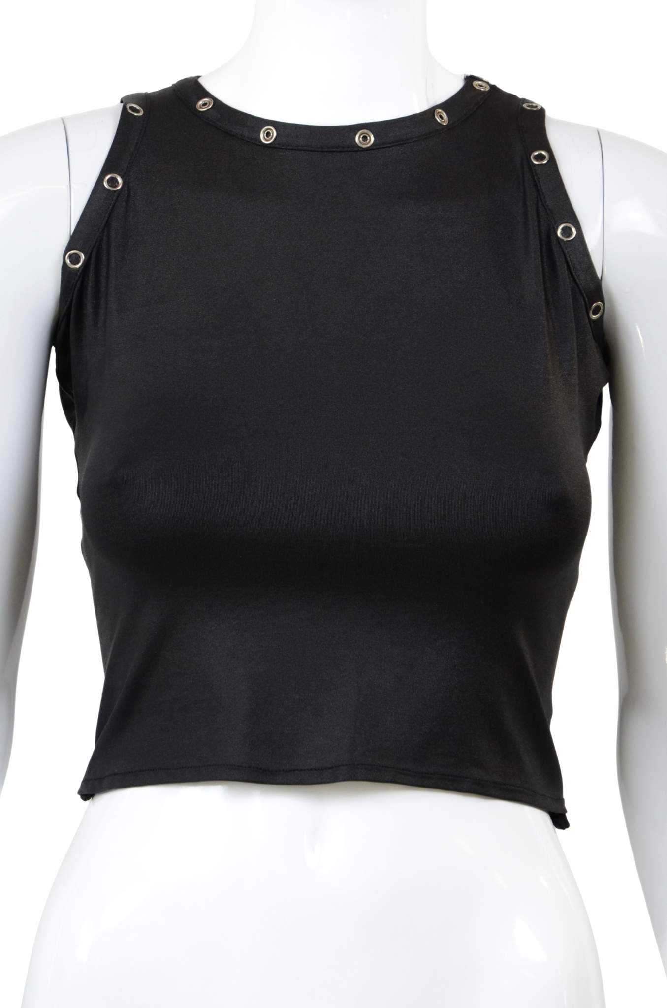Rosella Spera Black Eyelet Crop Top