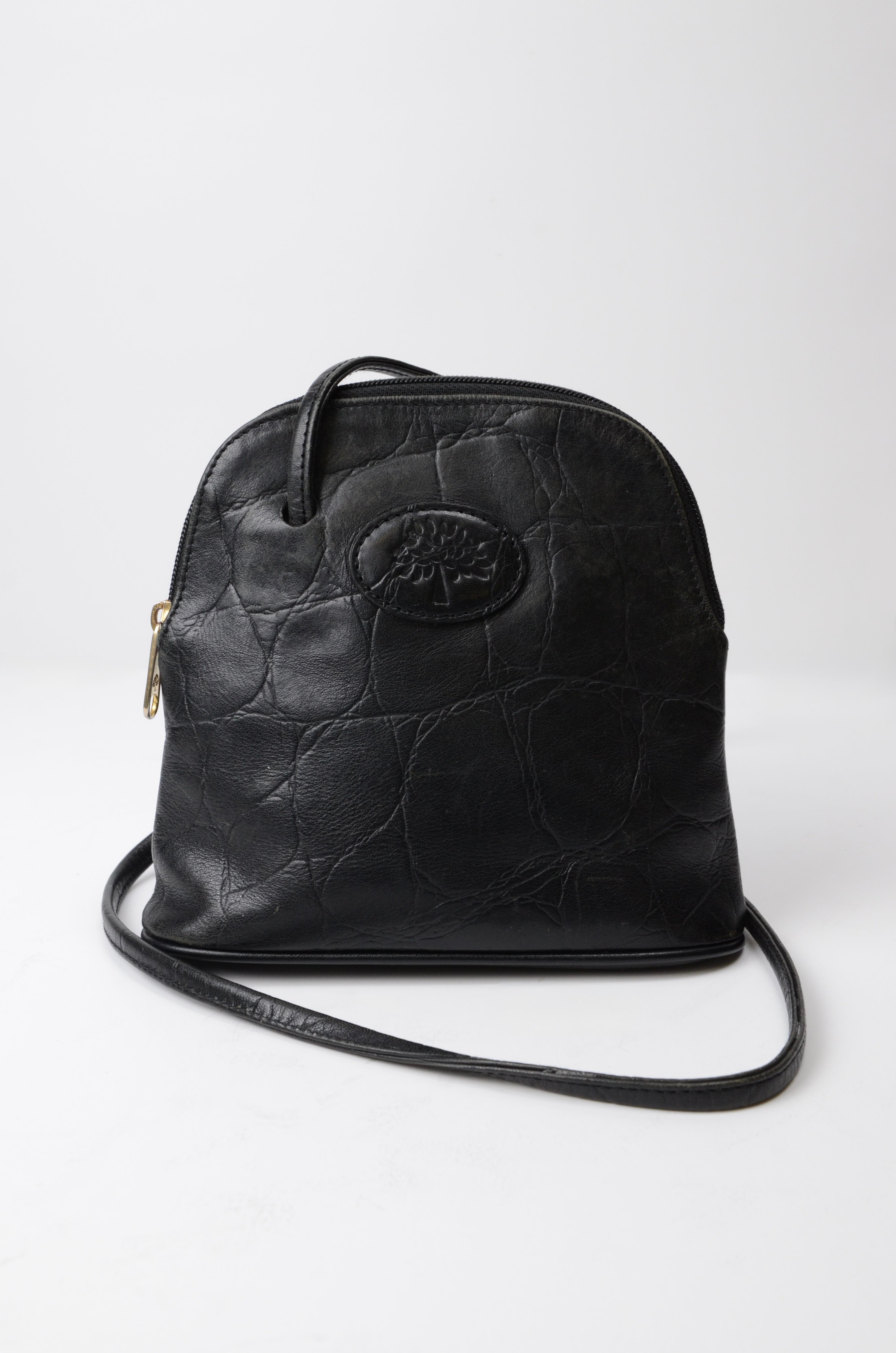 Mulberry Vintage Black Leather Crossbody Bag