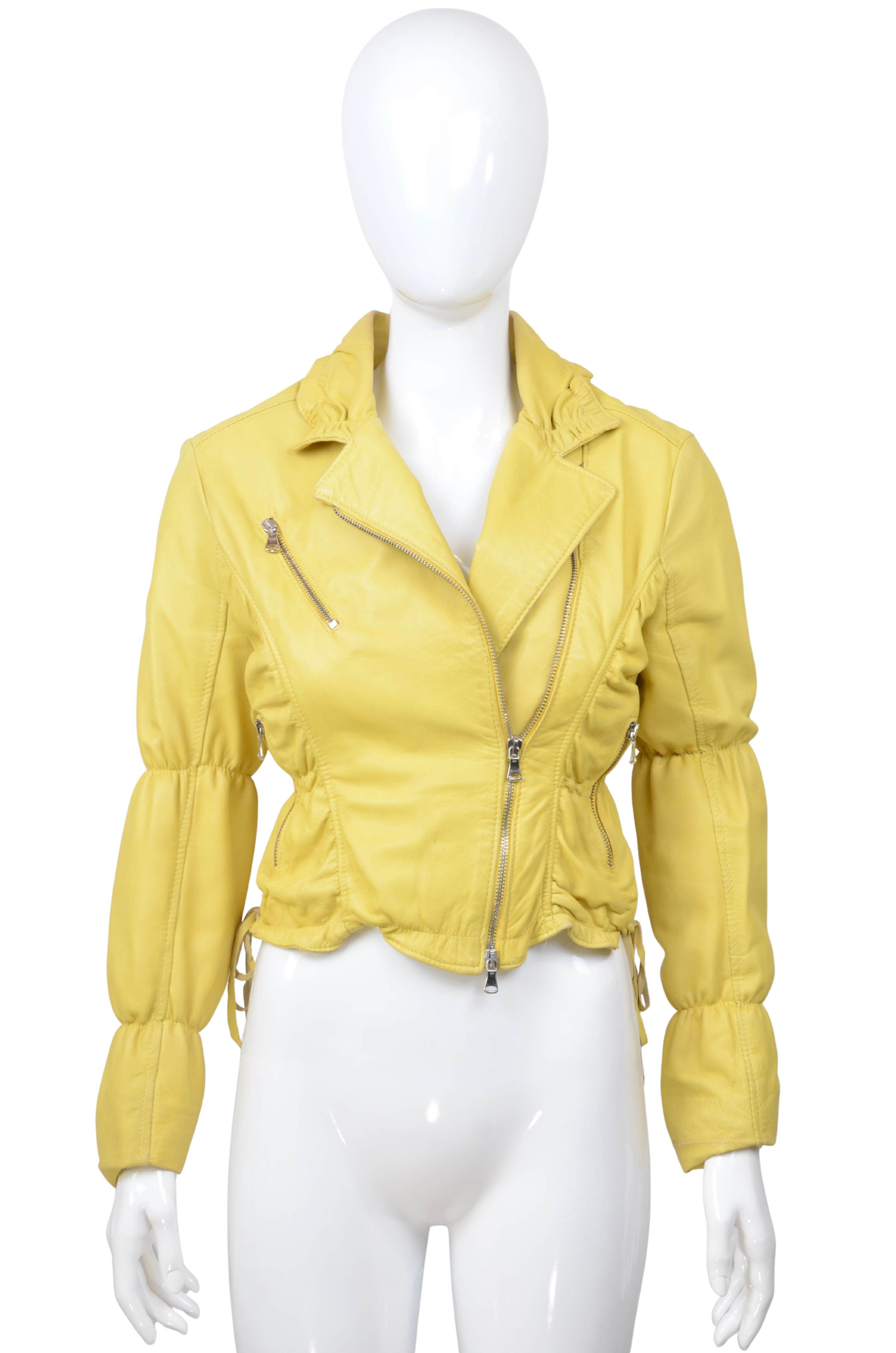 Tuwe Italia Yellow Leather Jacket