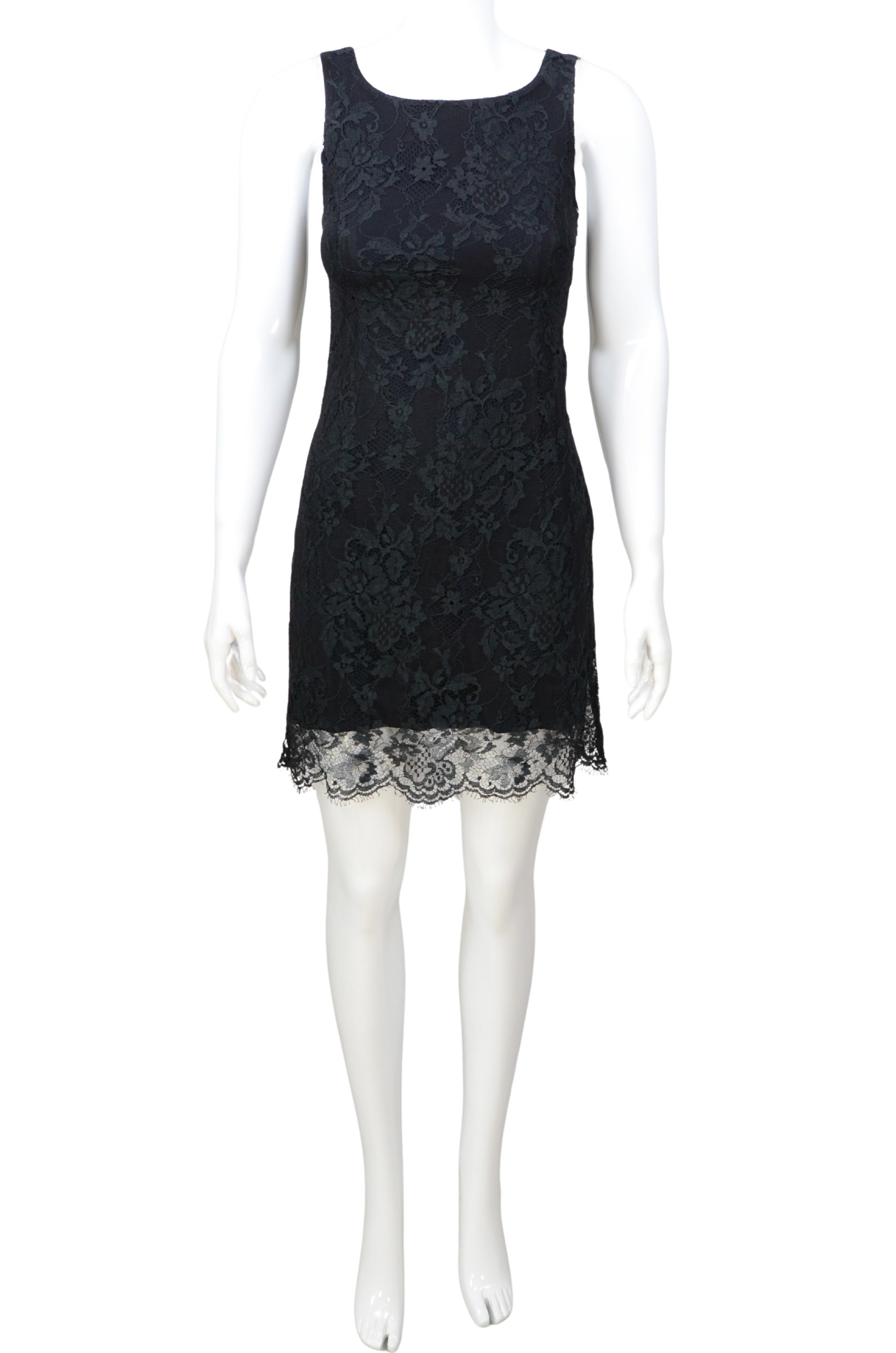 Versus Gianni Versace Black Lace Mini Dress