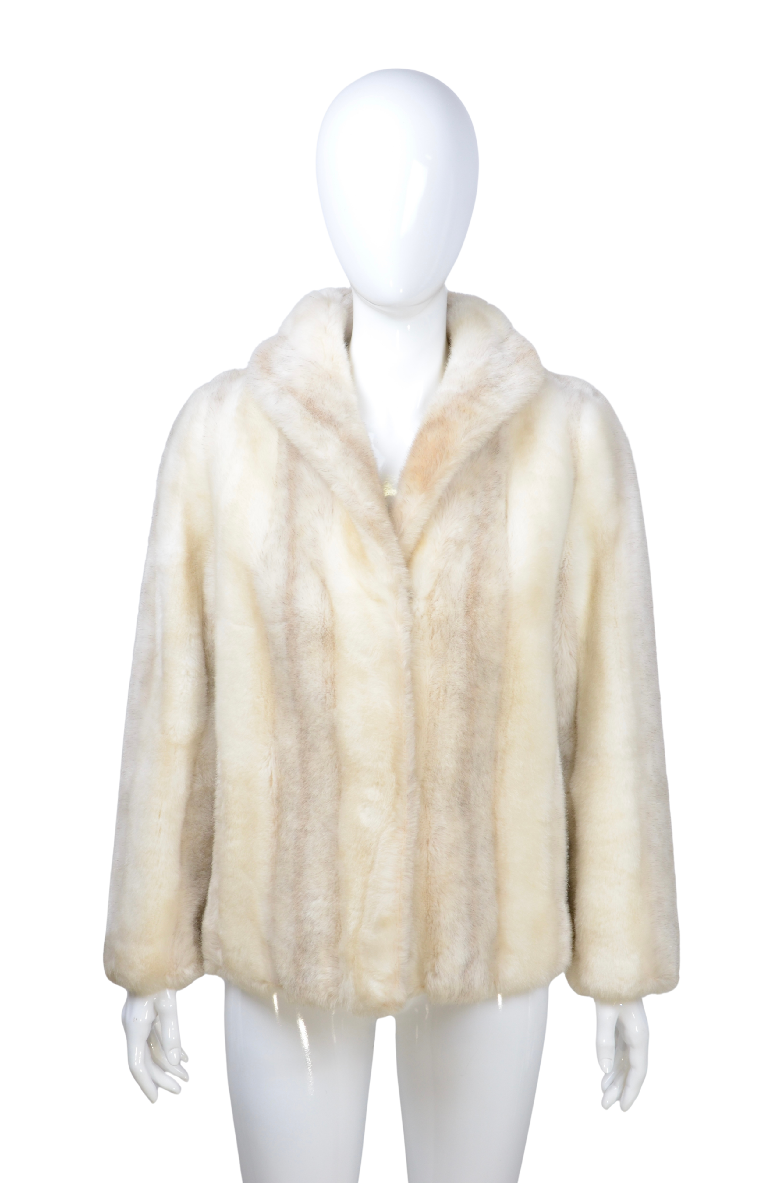 Cream Faux Fur Coat