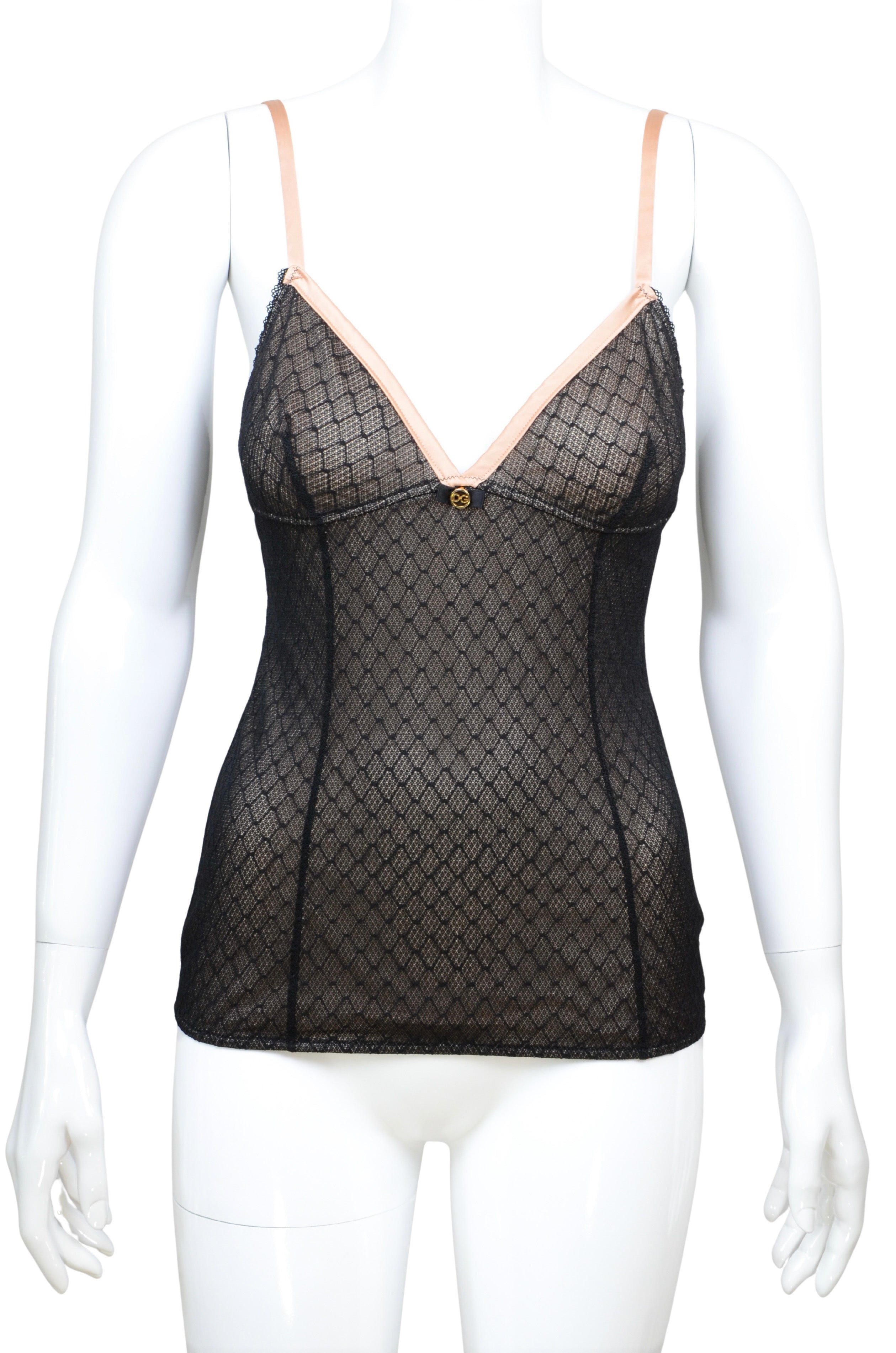 Dolce & Gabbana Mesh Monogram Cami Top